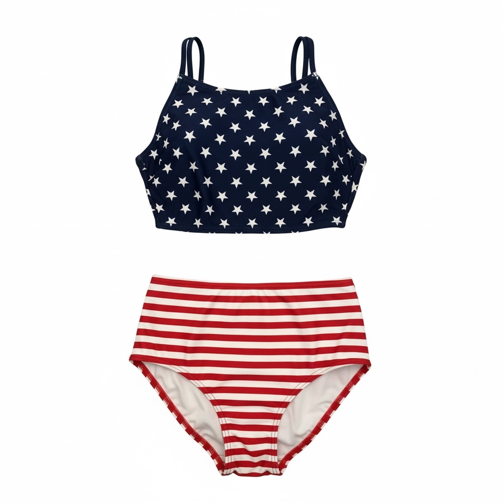 Kanu Surf Kids Swim One Piece - All American Red, White & Blue